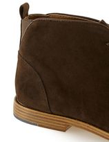 Thumbnail for your product : Topman Brown Faux Suede Chukka Boots