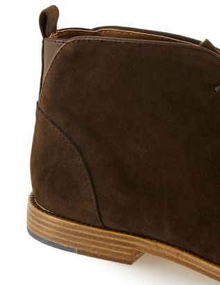 Topman Brown Faux Suede Chukka Boots