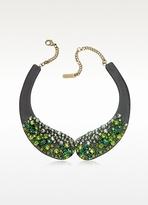 Thumbnail for your product : Rada' Radà  Green Bead and Crystal Choker Necklace