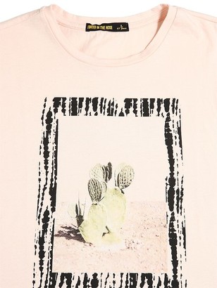 Finger In The Nose Cactus Print Cotton Jersey T-shirt