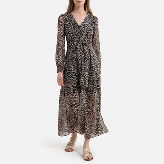 Ikks Leopard Print Voile Dress