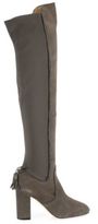 Thumbnail for your product : Aquazzura Dasha Stretch Suede Over-The-Knee Block-Heel Boots
