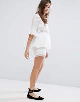 Thumbnail for your product : Pimkie Broderie Detail Frill Hem Top