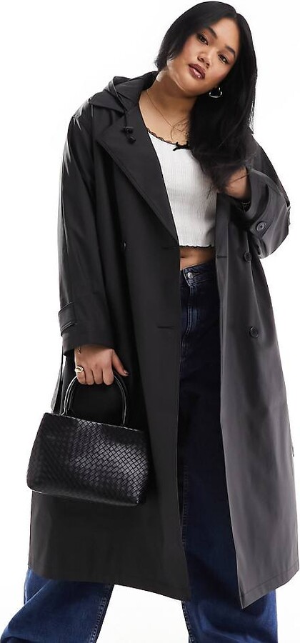 Asos Longline Longline Waterfall Coat ASOS Curve ASOS DESIGN Curve
