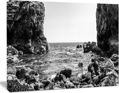 Design Art Cote Sauvage Bretagne France Photographic Print on Wrapped Canvas