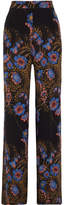 Etro - Floral-print Silk Crepe De Chine Wide-leg Pants - Black