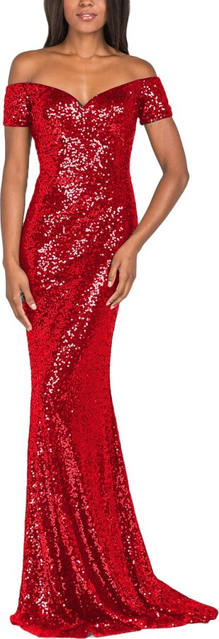 red sequin party dresses