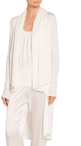 Thumbnail for your product : I.D. Sarrieri Chiffon-Paneled Stretch Silk And Cotton-Blend Cardigan