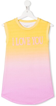 Alberta Ferretti Kids TEEN I Love You sleeveless T-shirt