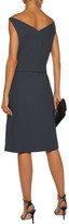 Thumbnail for your product : Nina Ricci Organza-Paneled Wrap-Effect Wool-Twill Dress