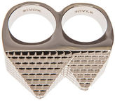 Thumbnail for your product : Black Scale The Pyramid 2 Finger Ring in Silver