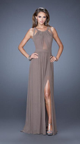 Thumbnail for your product : La Femme 20092 Long Net Jersey Prom Dress