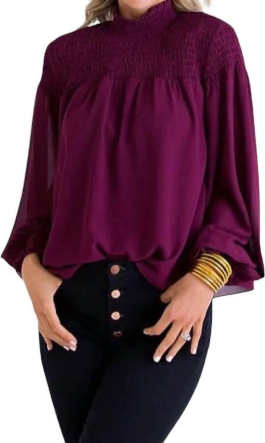 burgundy chiffon blouse