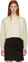 Thumbnail for your product : 3.1 Phillip Lim Off-White Panelled Cable Knit Sweatshirt