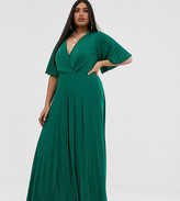 asos green kimono dress