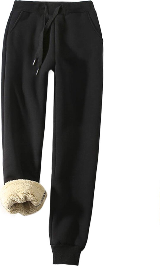 fleece lined track pants