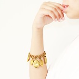 Thumbnail for your product : Ben-Amun Royal Charm Gold Locket Bracelet
