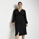 Thumbnail for your product : River Island Womens Plus Black Long Sleeve Midi Dress