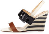 Thumbnail for your product : Kate Spade Isola Striped Wedge Sandal, Luggage