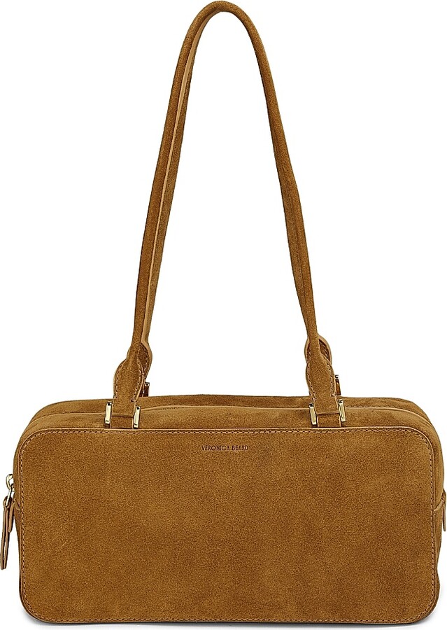 Veronica Beard Women's Suede Boxy Shoulder Bag - Acorn