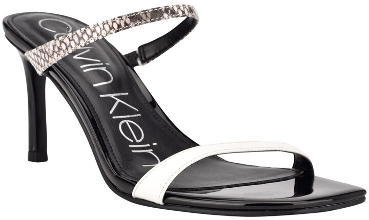 Calvin Klein Heel Strap Women's White Sandals | ShopStyle
