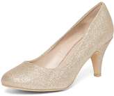 Thumbnail for your product : Dorothy Perkins Wide Fit Gold 'Wilamina' Court Shoes