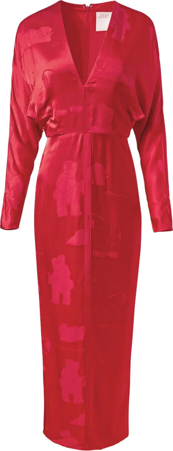 Alejandra Alonso Rojas Drape-Sleeve Gown