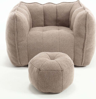 Bean Bag Sofa_Comfortable Square Lazy Sofa with High-Quality Foam for Various Rooms
