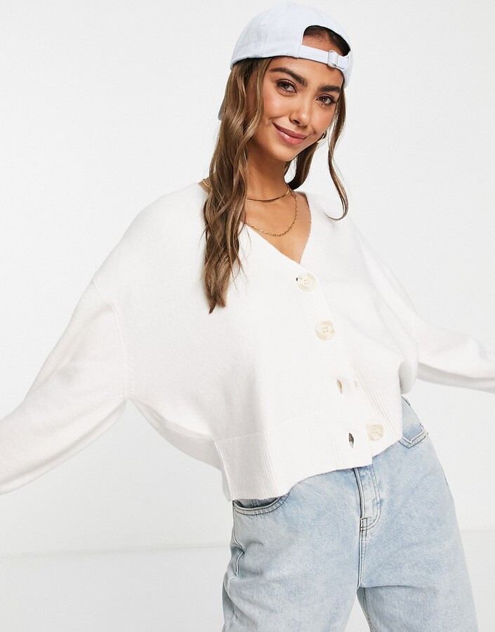 white sweater button up