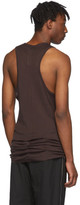 Thumbnail for your product : Rick Owens Burgundy Anthem Rib Tank Top