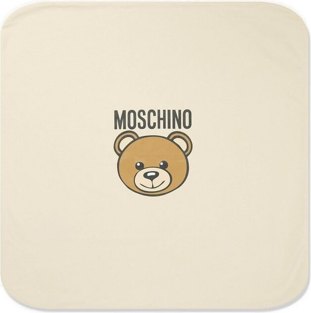 MOSCHINO BAMBINO Teddy Bear-Printed Square Blanket