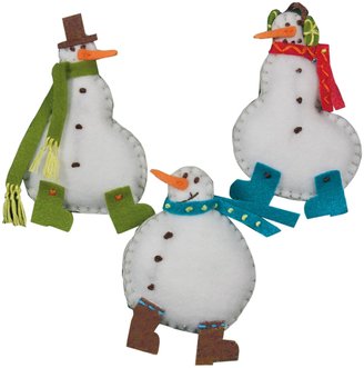 Dimensions Needlecrafts Felt Applique, Simple Snowmen Ornaments