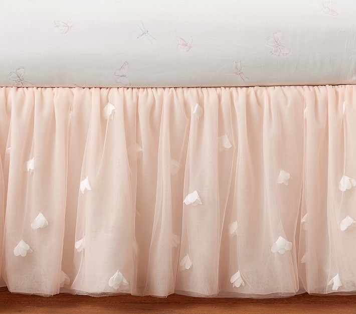 shimmer tulle crib skirt