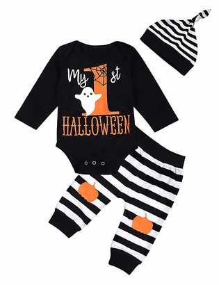 Pants Hat Infant Pumpkin Outfits Sfuzwg Baby Boy My First Halloween Clothes Set Newborn Romper