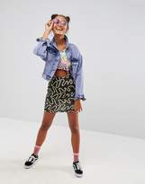 Thumbnail for your product : ASOS Denim X Mtv Jacket In Purple Acid With Printed Back