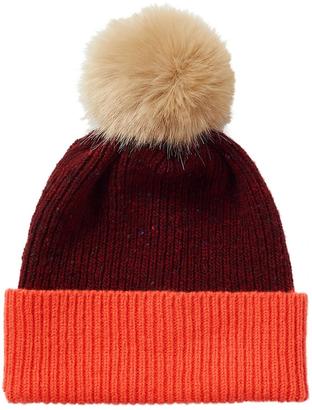 Jigsaw Iona Colour Block Donegal Pom Hat