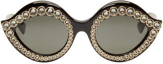 Gucci Black Crystal Cat Eye Sunglasses