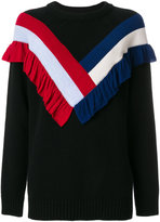 Thumbnail for your product : Laneus contrast pleats jumper