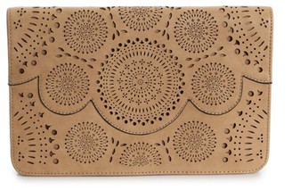 Violet Ray Scallop Clutch
