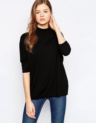 B.young High Neck 3/4 Sleeve Top