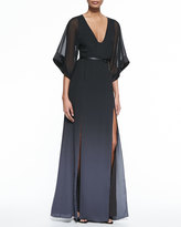 Thumbnail for your product : Halston Ombre Printed Caftan Gown