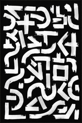 Hokku Designs Violet Collection Pink Abstract Area Rug