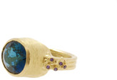 Thumbnail for your product : Lori Kaplan Jewelry - Gold Royal Blue Topaz Cocktail Ring