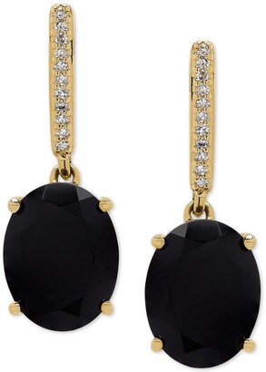 Honora Onyx (9 x 7mm) & Diamond Accent Drop Earrings in 14k Gold