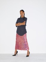 Thumbnail for your product : Raey Sequinned Midi Pencil Skirt - Pink