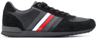 tommy hilfiger iconic leather trainers black