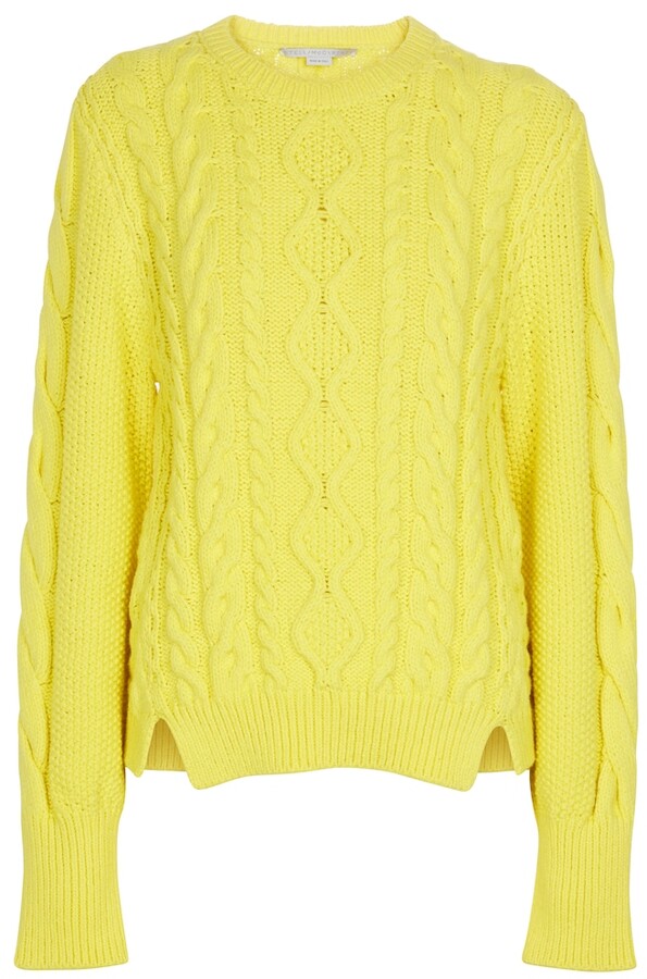 yellow knit jumper