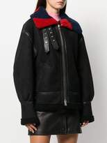 Thumbnail for your product : MSGM shearling aviator jacket