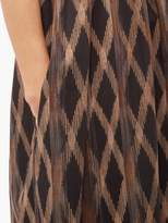 Thumbnail for your product : Raey Empire-waist Aztec-print Cotton Maxi Dress - Womens - Black Print