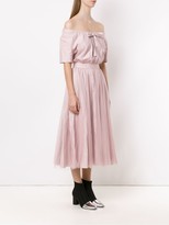 Thumbnail for your product : Gloria Coelho Off The Shoulder Belted Dress